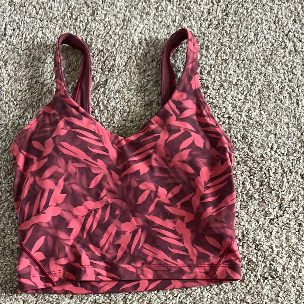 Lululemon Pink Sports Bra with Adjustable Straps